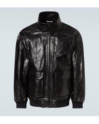 AURALEE - Leather Blouson Jacket - Lyst