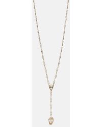 McQueen - Skull Crystal-Embellished Necklace - Lyst