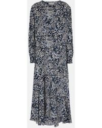 Isabel Marant - Hanane Ruffled Printed Silk-Blend Maxi Dress - Lyst