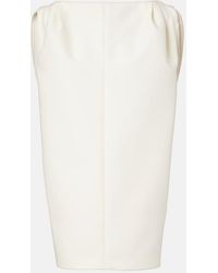 Balenciaga - Draped Wool And Silk Minidress - Lyst