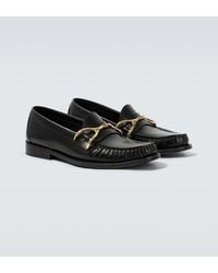 McQueen - Wishbone Leather Loafers - Lyst