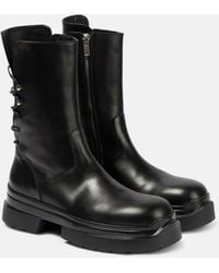Ann Demeulemeester - Kole Leather Back Lace-up Boots - Lyst
