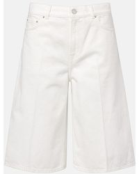 TOTEME - Denim Bermuda Shorts - Lyst