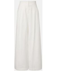 Adriana Degreas - Cotton-Blend Wide-Leg Pants - Lyst