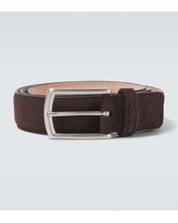 ZEGNA - Suede Belt - Lyst