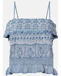 Etro - Knitted Cotton Crop Top - Lyst