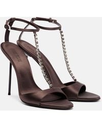 Paris Texas - Verzierte Sandalen Lidia 105 Aus Satin - Lyst