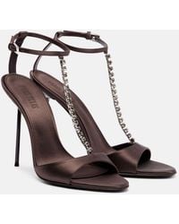 Paris Texas - Lidia 105 Embellished Satin Sandals - Lyst