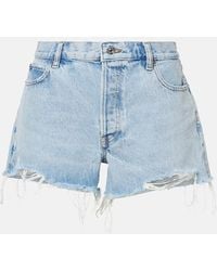 FRAME - The Hang Mid-Rise Denim Shorts - Lyst