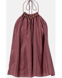 Zimmermann - Aster Beaded Halterneck Silk Top - Lyst