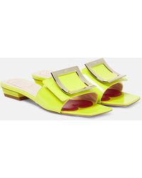 Roger Vivier - Love 45 Patent Leather Mules - Lyst