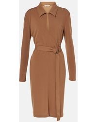 Max Mara - Dorema Belted Jersey Minidress - Lyst