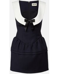 ShuShu/Tong - Bow-Detail Wool Minidress - Lyst