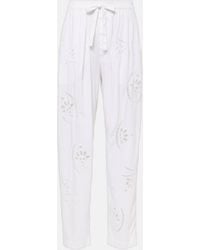 Isabel Marant - Hectorina Broderie Anglaise Wide-leg Pants - Lyst