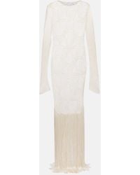 Stella McCartney - Fringed Crochet Maxi Dress - Lyst