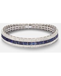 SHAY - Stretch 18Kt Bracelet With Sapphires And Diamonds - Lyst