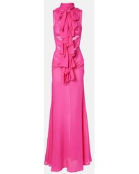 Alaïa - Vestido De Fiesta En Jersey Con Aberturas - Lyst