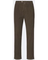 Kiton - Cotton Corduroy Tapered Pants - Lyst