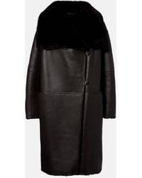 TOTEME - Shearling-Lined Leather Coat - Lyst