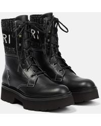 Amiri - Leather Lace-Up Boots - Lyst