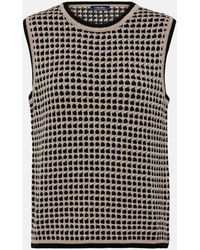 Max Mara - Max Mara Fleres Patterned Cotton Sweater Vest - Lyst