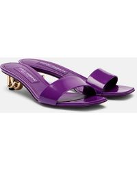 Dolce & Gabbana - Dg Leather Mules - Lyst