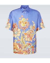 Etro - Floral Silk Bowling Shirt - Lyst