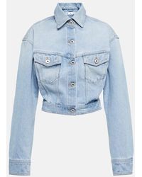 Off-White c/o Virgil Abloh - Giacca di jeans cropped Toybox - Lyst