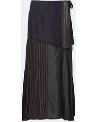 Maison Margiela - Patchwork Striped Maxi Skirt - Lyst