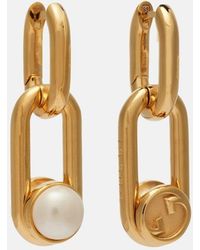 Gucci - Interlocking G Embellished Drop Earrings - Lyst