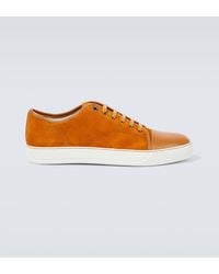Lanvin - Dbb1 Suede And Leather Sneakers - Lyst