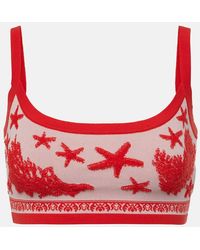 Versace - Cropped-Top Aus Einem Baumwollgemisch - Lyst
