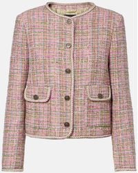 Etro - Checked Cotton-Blend Tweed Jacket - Lyst