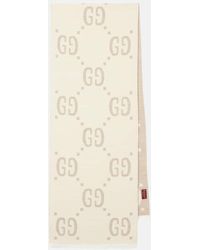 Gucci - Schal Gg Aus Wolle Und Seide - Lyst