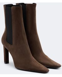 Saint Laurent - Francoise Suede Ankle Boots - Lyst