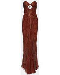 Maria Lucia Hohan - Rachel Draped Silk Muslin Bustier Gown - Lyst