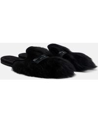 Dolce & Gabbana - Shearling Mules - Lyst