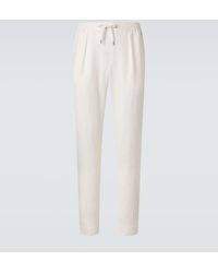 Ralph Lauren - Gerade Hose Aus Seide Und Leinen - Lyst