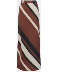 Faithfull the Brand - Dalicenca Striped Linen Maxi Skirt - Lyst