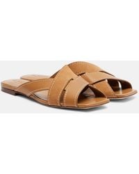 Tod's - Leather Slides - Lyst