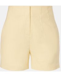 Veronica Beard - Brit High-Rise Linen-Blend Shorts - Lyst