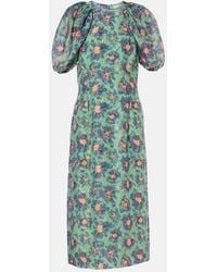 Ulla Johnson - Amandine Puff-Sleeve Midi Dress - Lyst
