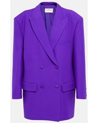 Valentino - Crepe Couture Double-breasted Blazer - Lyst