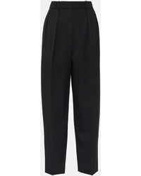 The Row - High-Rise-Hose Corby aus Woll-Twill - Lyst