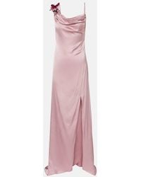 Blumarine - Applique Satin Gown - Lyst