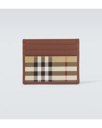 Burberry - Check Canvas Card Holder - Lyst