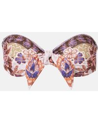 Alexandra Miro - Savannah Printed Bandeau Bikini Top - Lyst