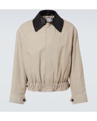 Bottega Veneta - Blouson Intrecciato Aus Twill Und Leder - Lyst