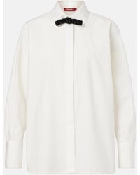 Max Mara - Roll Cotton And Silk Poplin Shirt - Lyst
