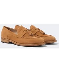 Eleventy - Tasseled Suede Penny Loafers - Lyst